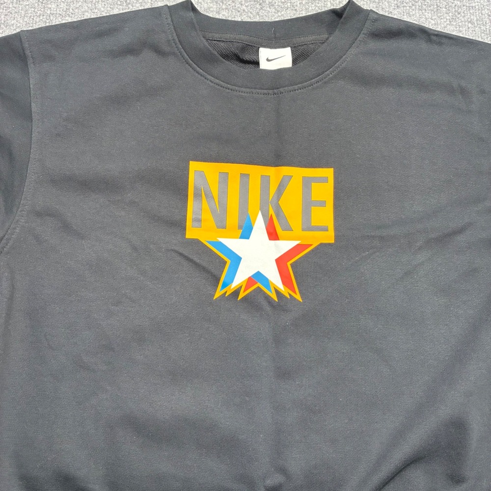 Nike Standard Issue Basketball Crew Dri-FIT Sweatshirt Mens L‎ Black Graphic